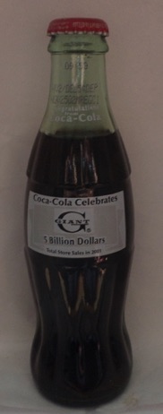 2002-0304 € 10,00 coca cola celebrates Giant 5 billion Dollars total store sales in 2001.jpeg
